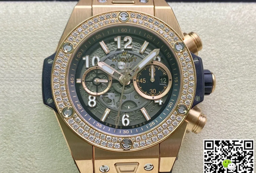 Hublot BIG BANG 421.OX.1180.RX.1104 ZF Factory 1:1 Best Edition Replica Watch Diamond-Set Bezel